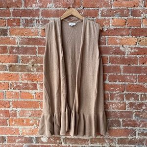 LOFT Outlet Ruffle Peplum Bottom Vest XL